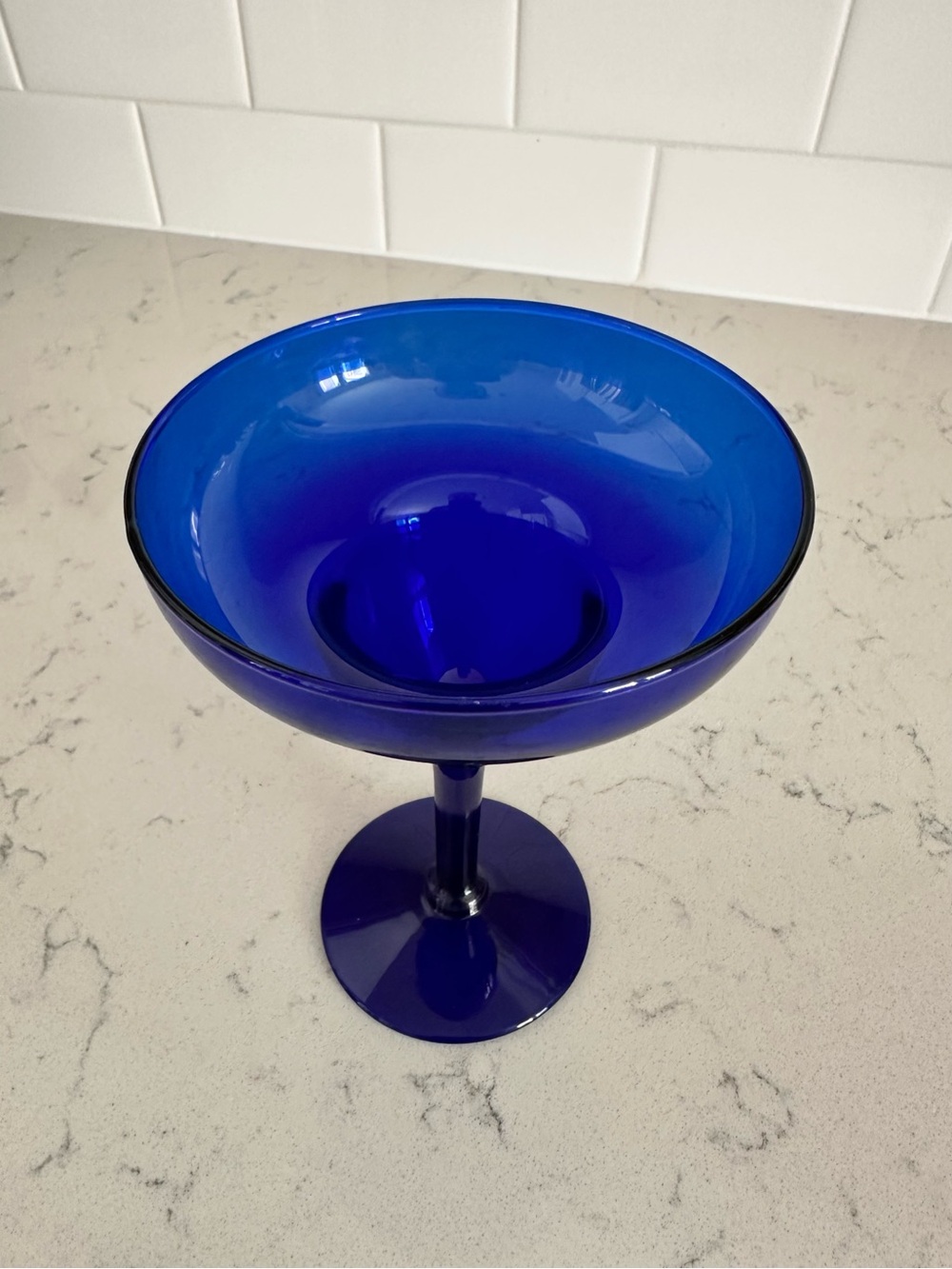 Cobalt Blue Glass Margarita Goblet - Unbranded - Picture 2 of 5